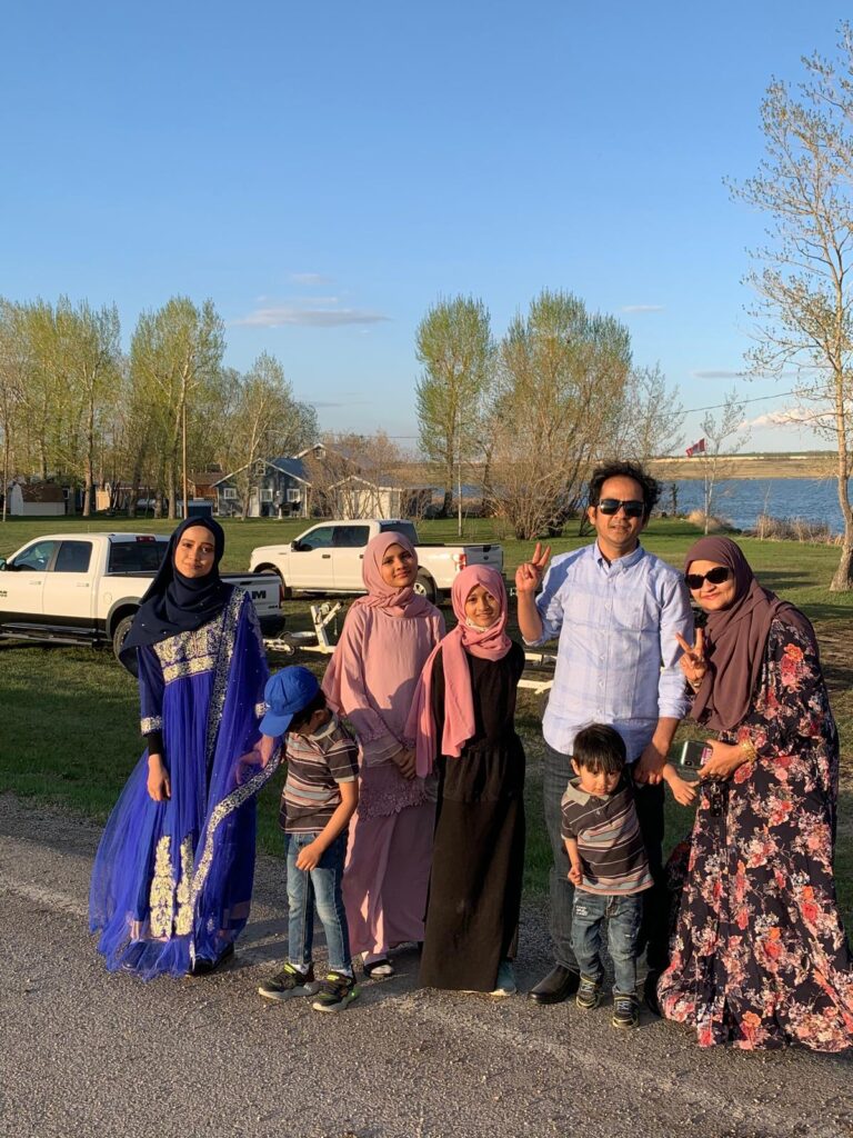 Mohd Ayas and family in Calgary, Alberta, Canada.